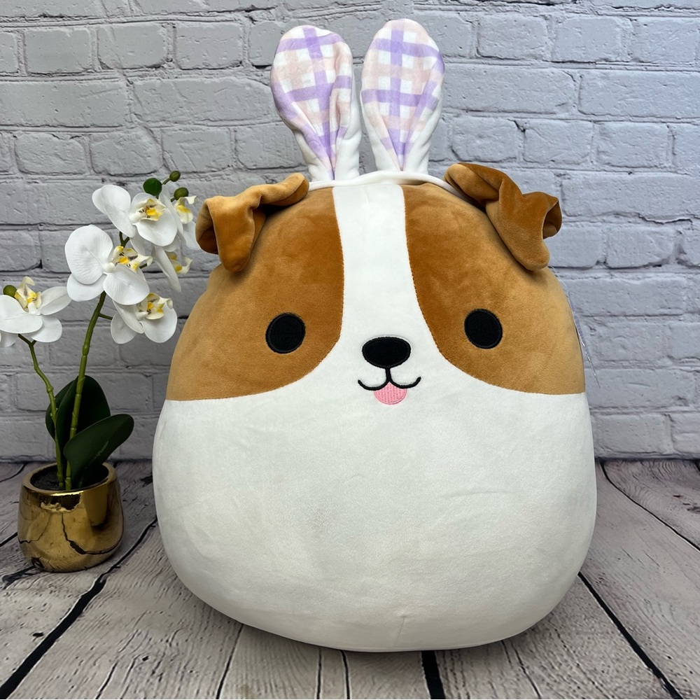NWT Squishmallows Brenden Jack Russell Terrier Easter Bunny 16”